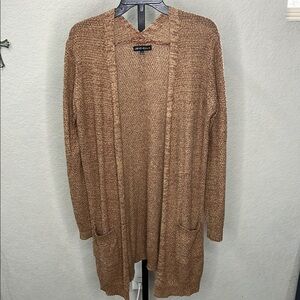 257 - Love Ellie NWOT Tan Long Open Front Cardigan Sweater Size Medium